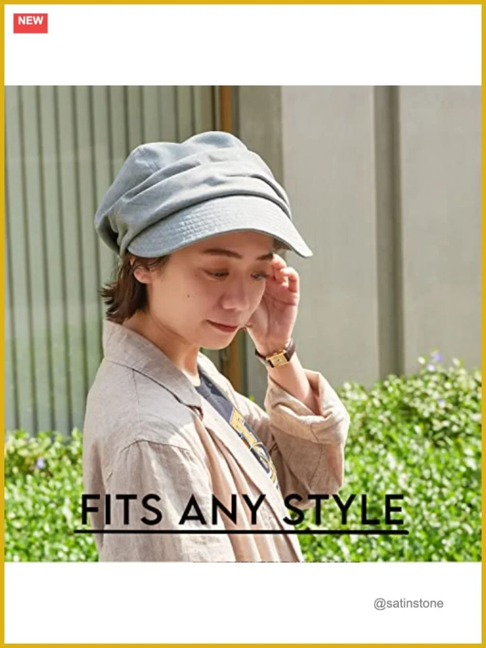 Organic Cotton Sun Hat with Folding Visor UV Protection